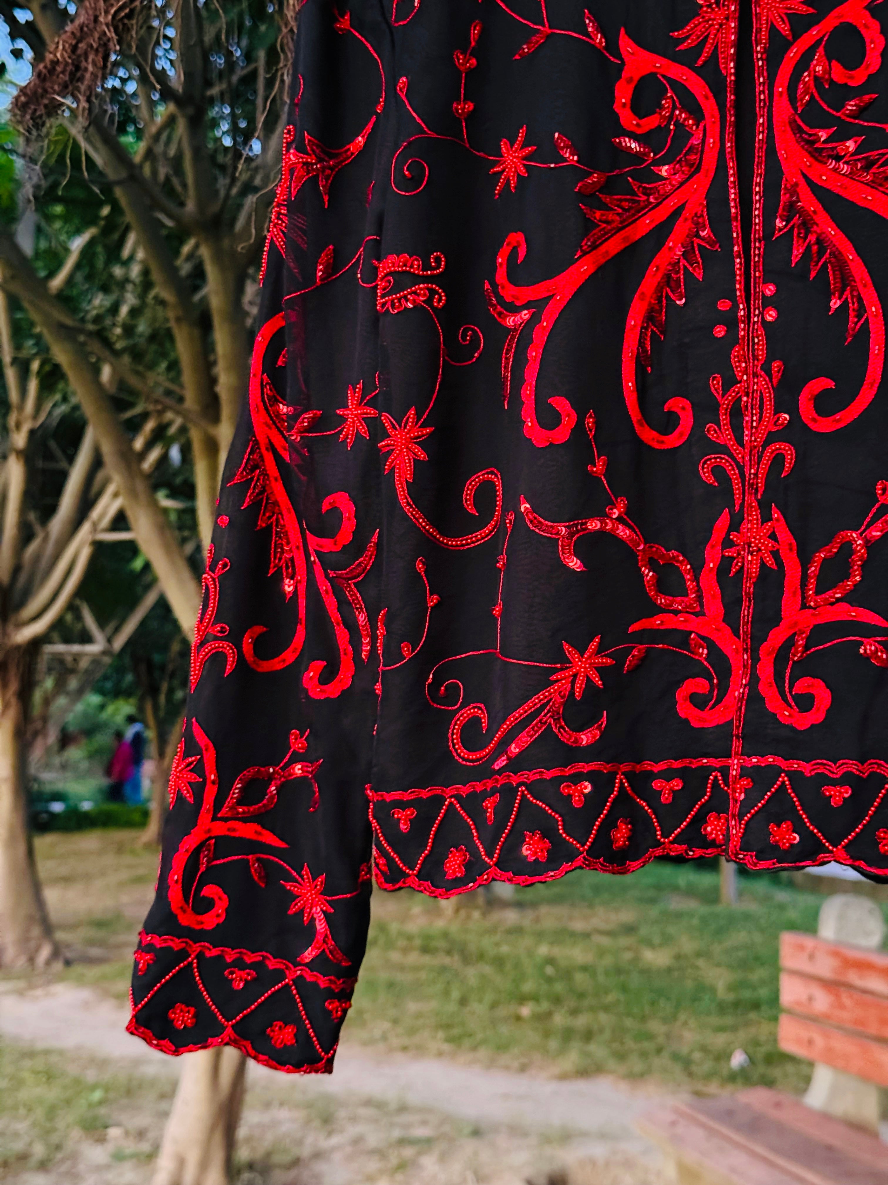 Andretta Donatello handwork embroidery jacket with beautiful bead work detailing