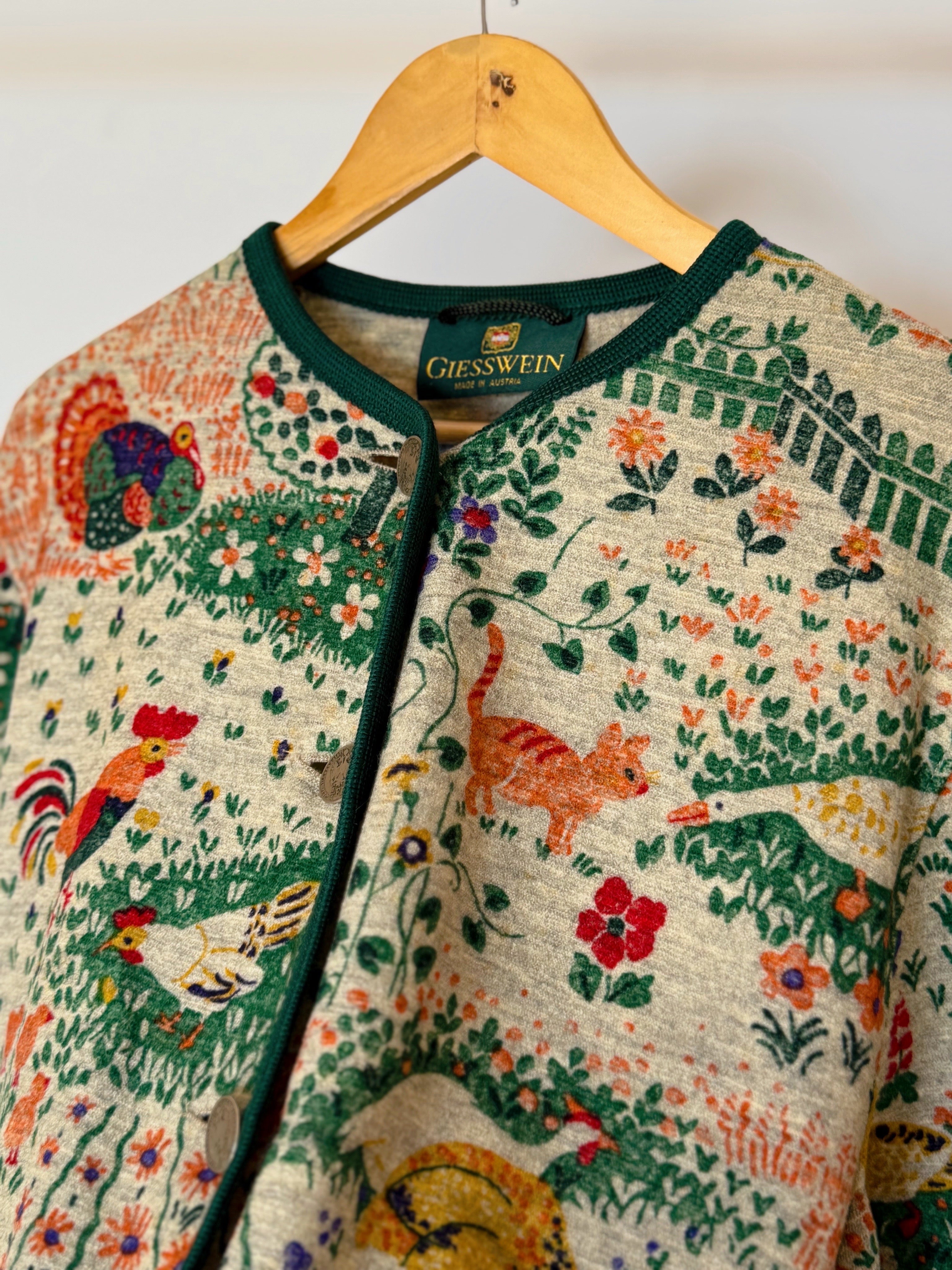 Giesswein garden print vintage jacket