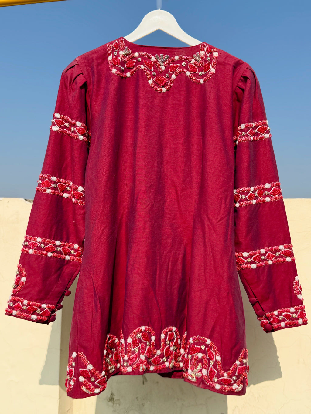 Maroon pearl jacket