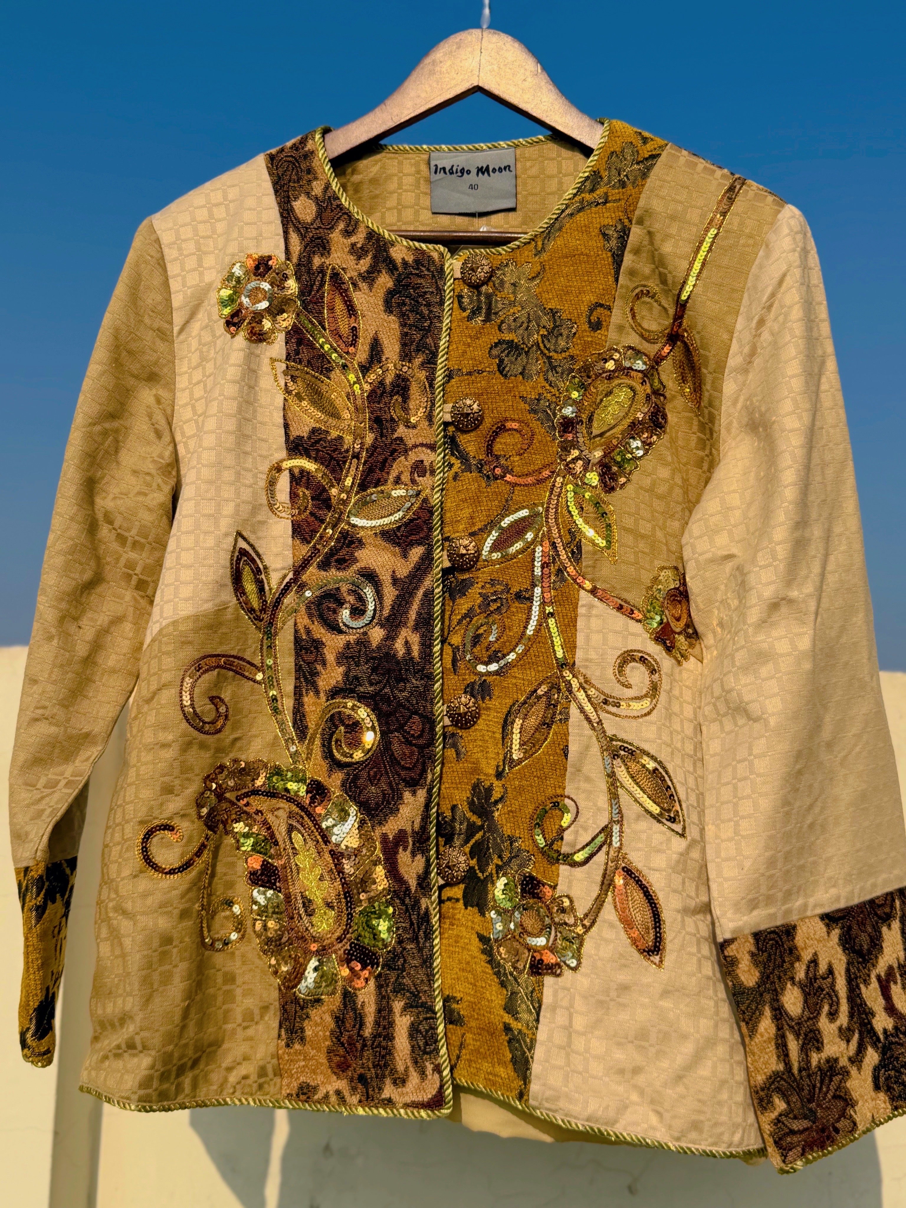 Indigo moon sequinned jacket