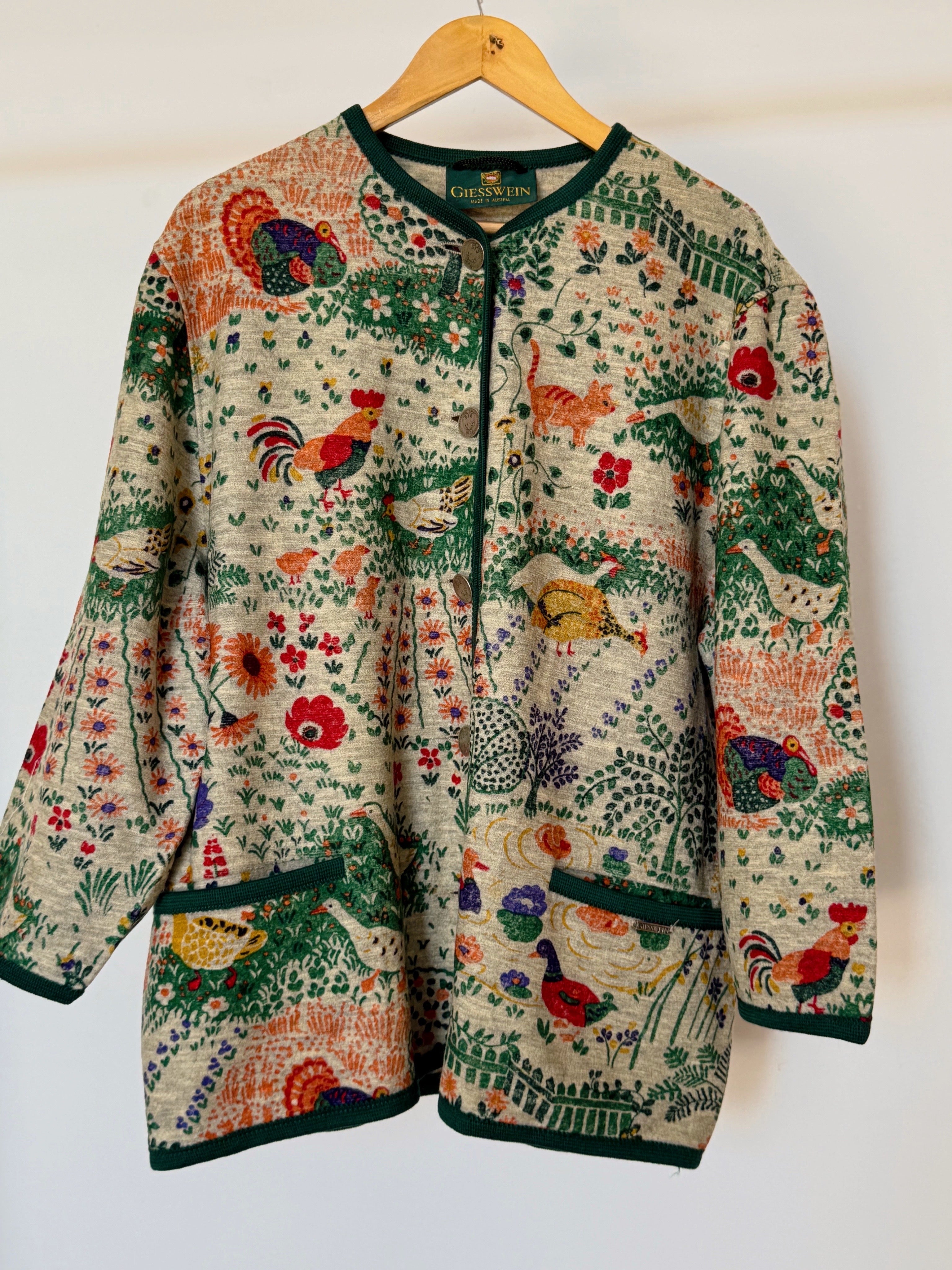 Giesswein garden print vintage jacket