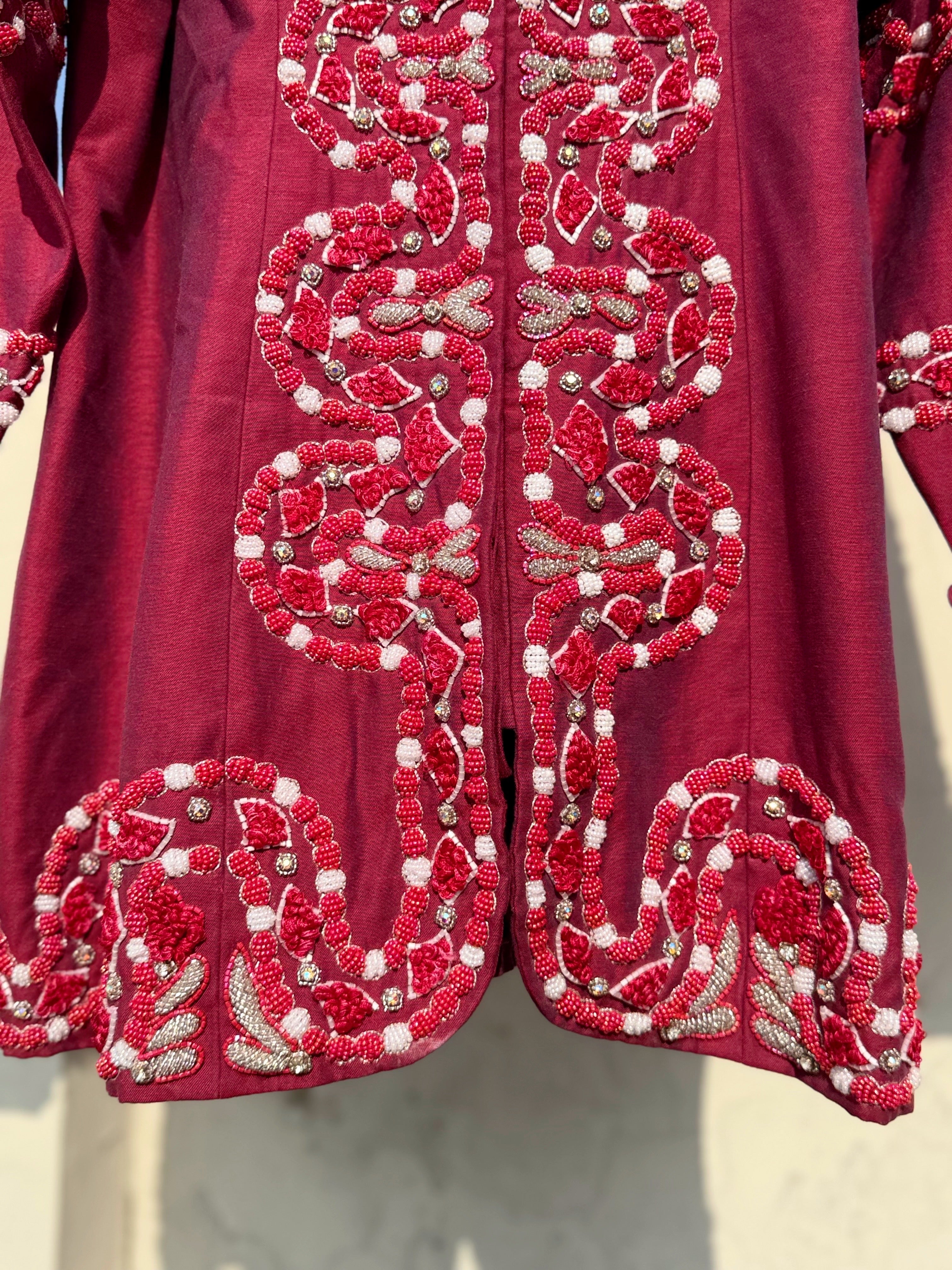 Maroon pearl jacket