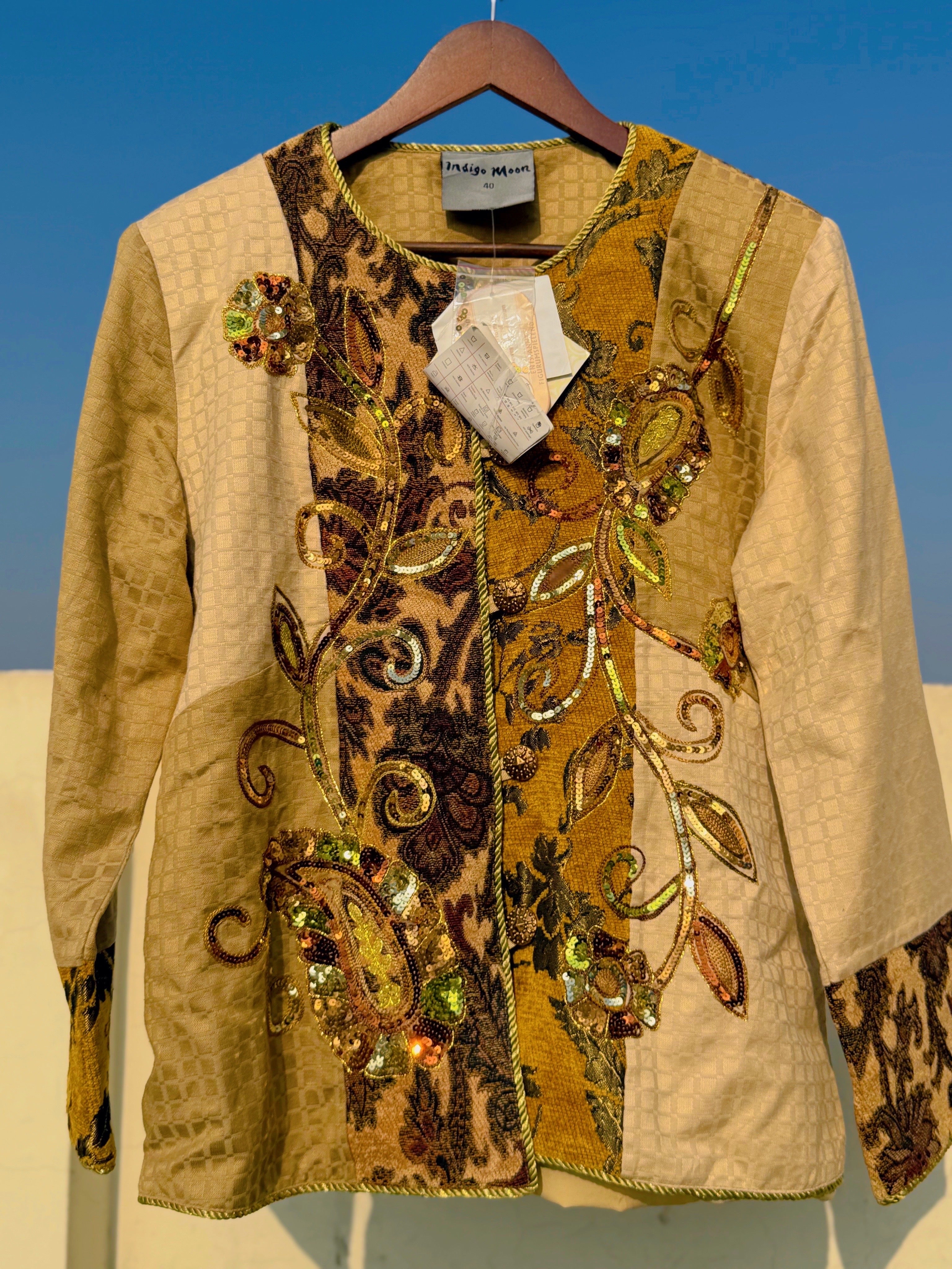 Indigo moon sequinned jacket