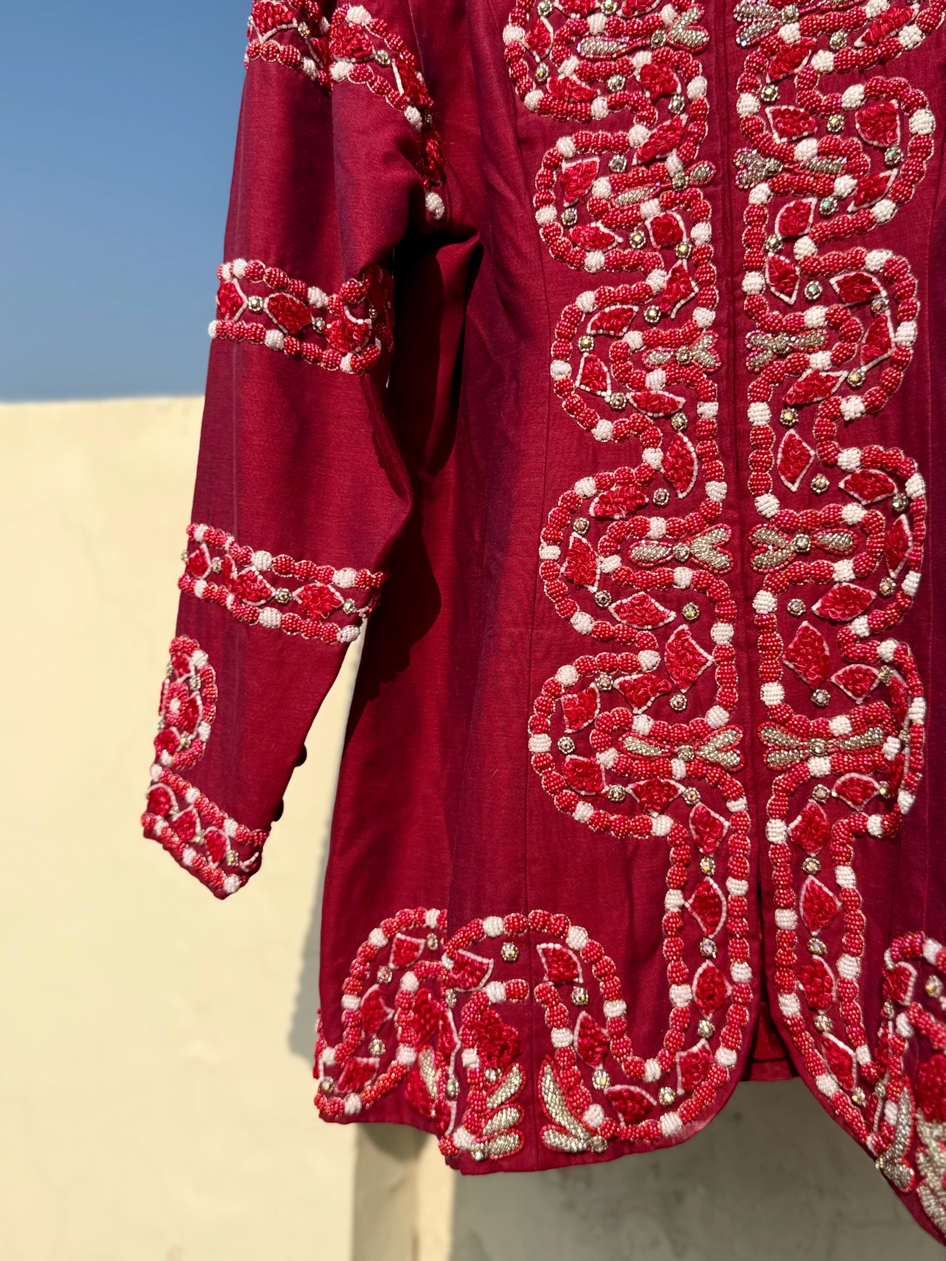 Maroon pearl jacket