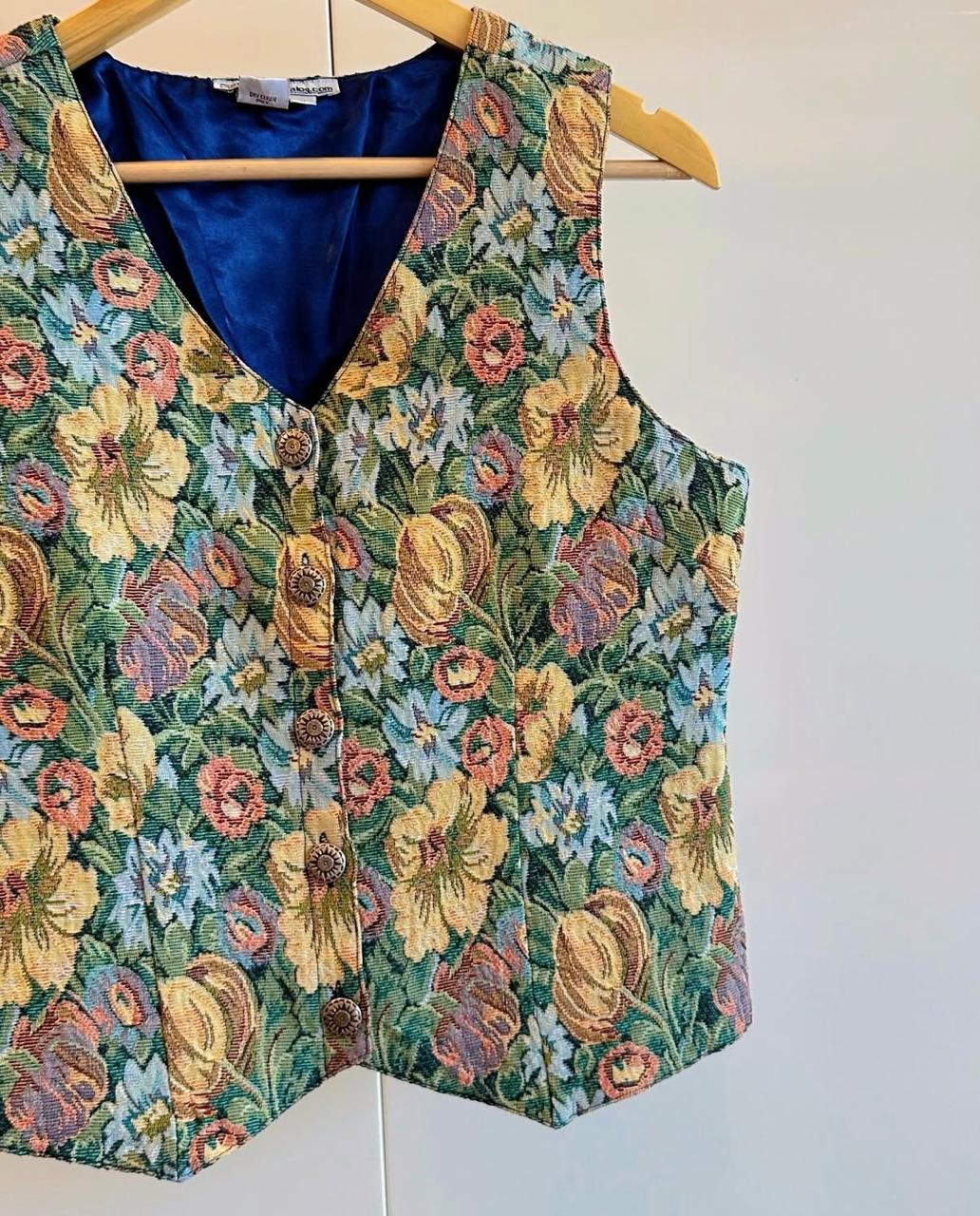 Vintage Tapestry Floral Vest