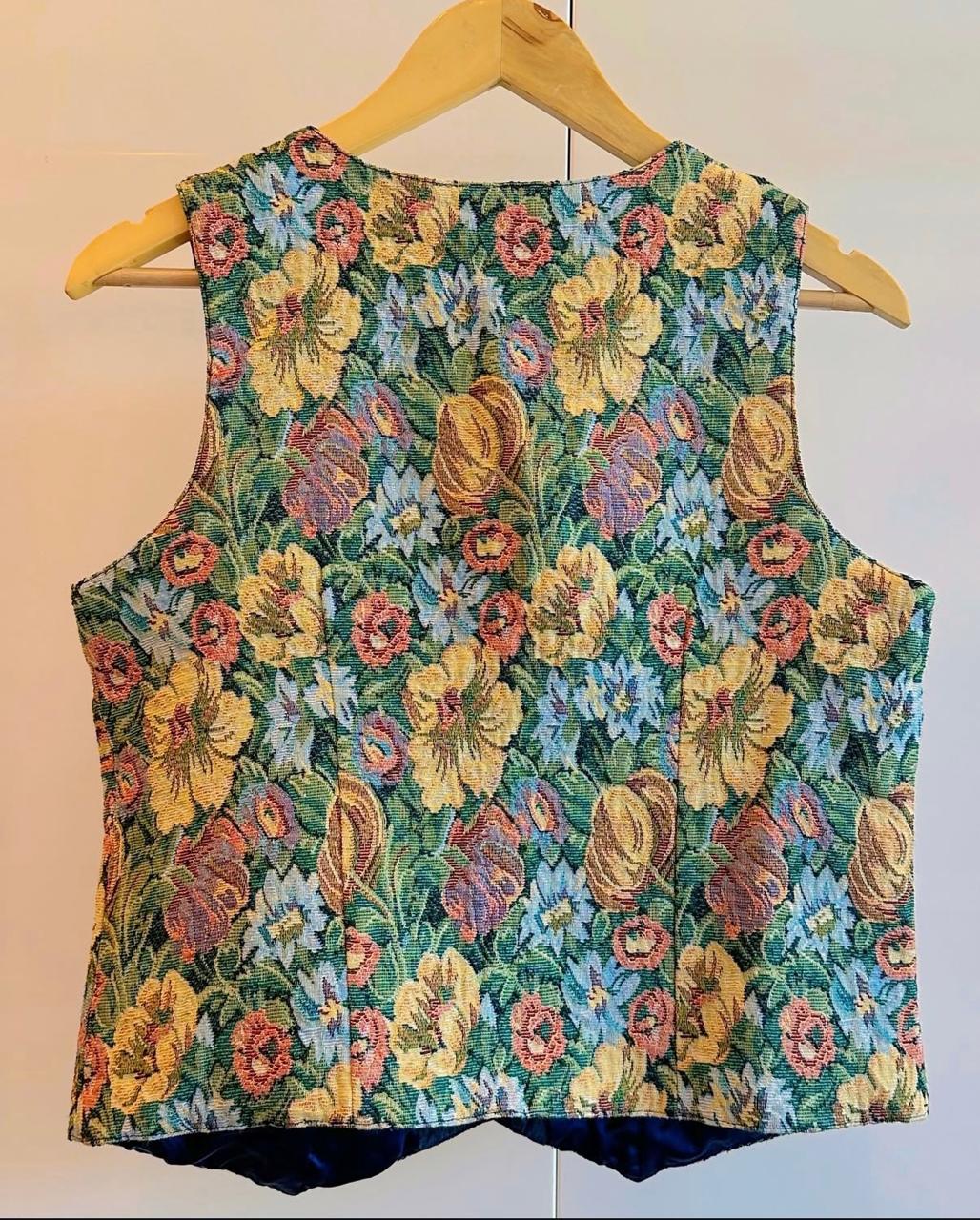Vintage Tapestry Floral Vest